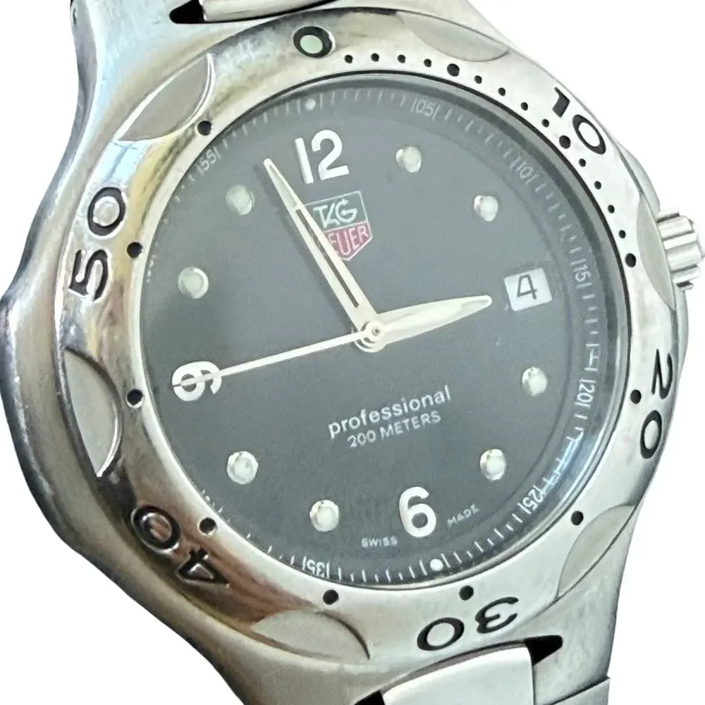 TAG Heuer Kirium Professional 200m Stainless Steel Black Dial Watch WL1012